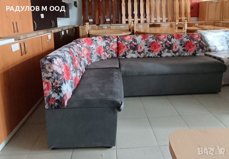НАЛИЧЕН! Кухненски ъглов диван 190*125 см - ляв и десен, с избор на дамаска, снимка 1