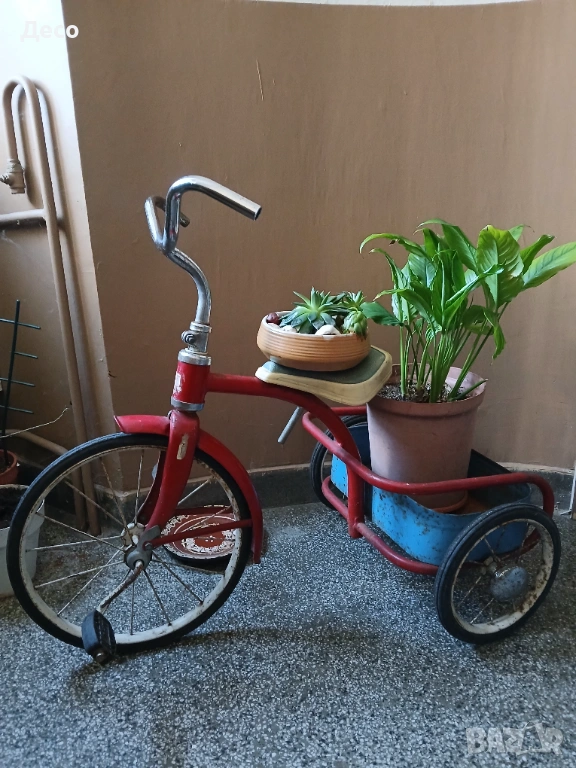 Стара детска триколка-колело за декорация,украса,реставрация., снимка 1