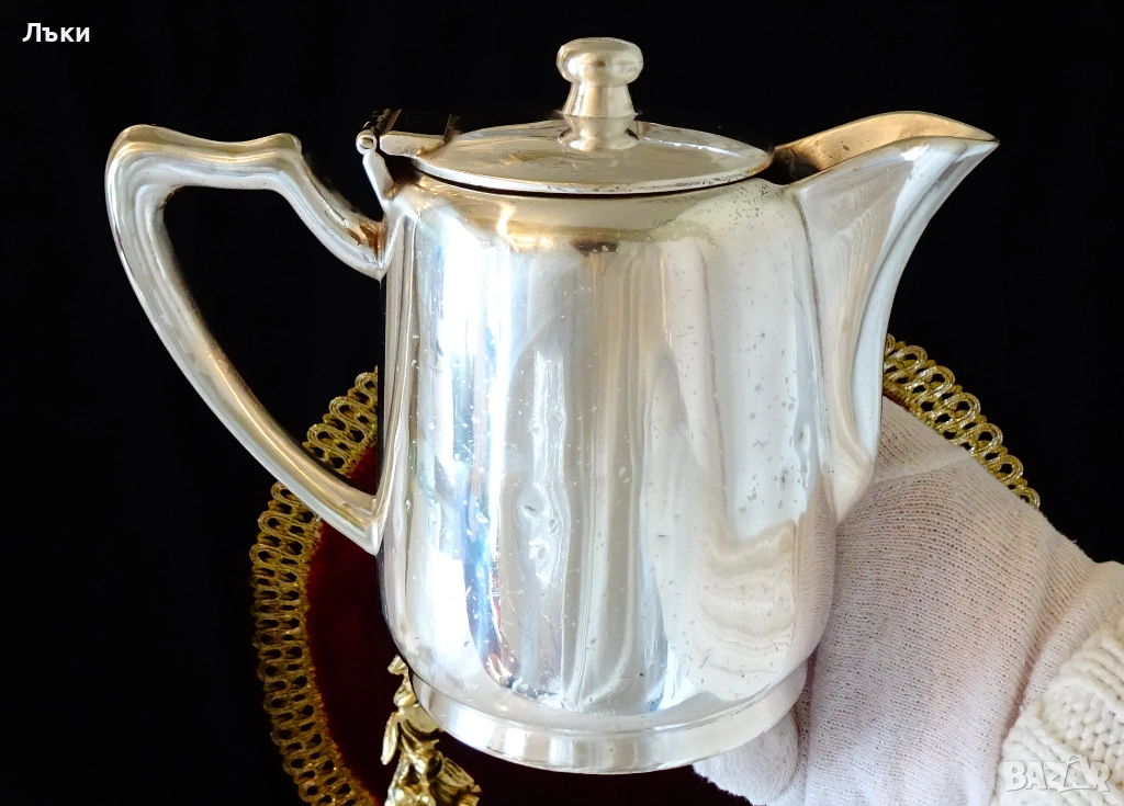 Швейцарска посребрена кана за кафе. , снимка 1