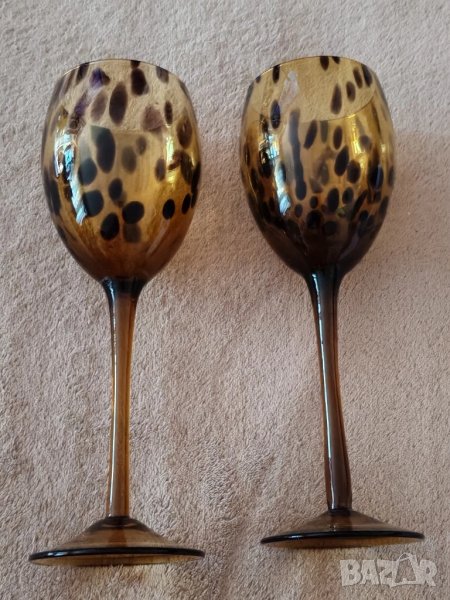 Винтидж чаши за бяло вино сервиз 6 броя, Амбър. , снимка 1