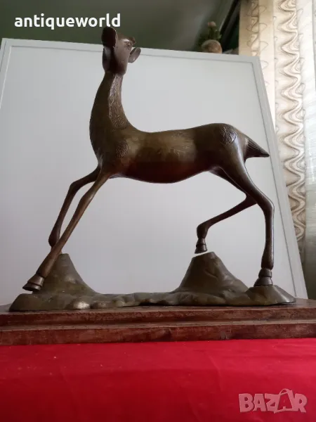 СЪРНА, Кошута ,Огромна Бронзова Статуя , Фигура , Статуетка , снимка 1