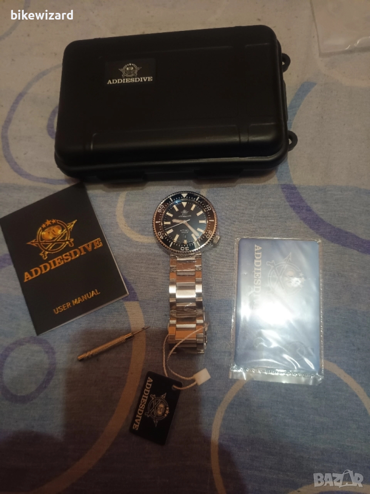 Addiesdive 1000m автоматичен мъжки часовник хелиева клапа НОВ, снимка 1
