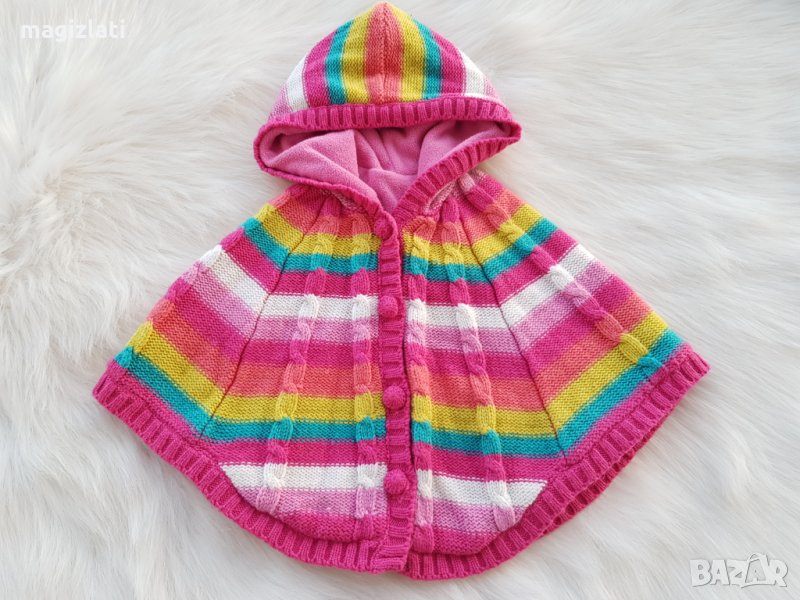 Жилетка тип пончо 9-12 месеца , снимка 1