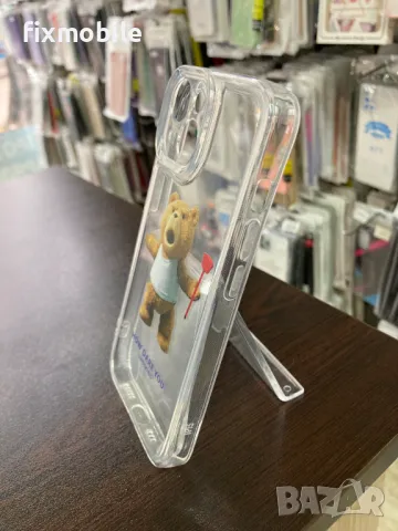 Apple iPhone 15 силиконов кейс/гръб с мече, снимка 3 - Калъфи, кейсове - 47939471