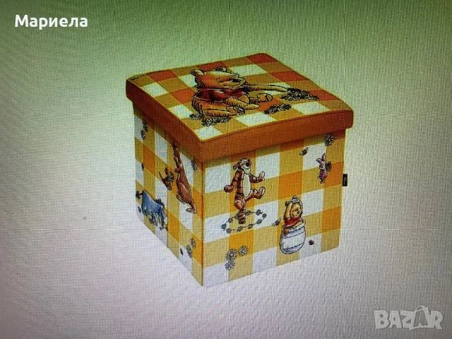 Табуретка "Мечо Пух" / Детска Табуретка с място за съхранение, снимка 5 - Мебели за детската стая - 50347194