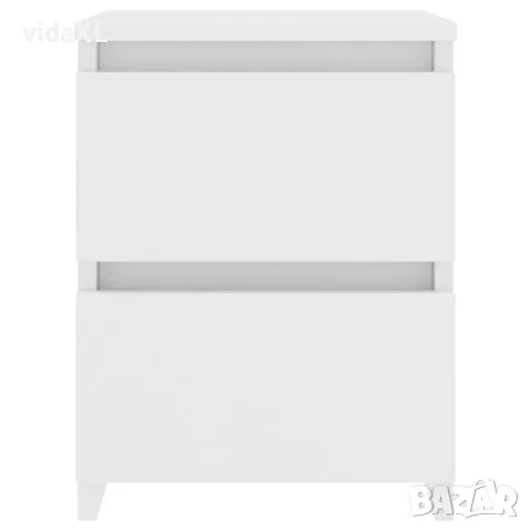 vidaXL Нощно шкафче, бяло, 30x30x40 см, инженерно дърво, снимка 4 - Шкафове - 56147704