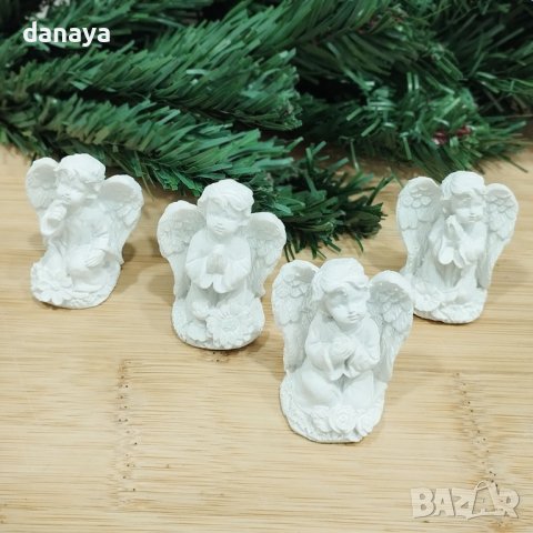 4251 Мини фигурка Ангелче с цветя в подаръчка торбичка, снимка 2 - Декорация за дома - 42859567