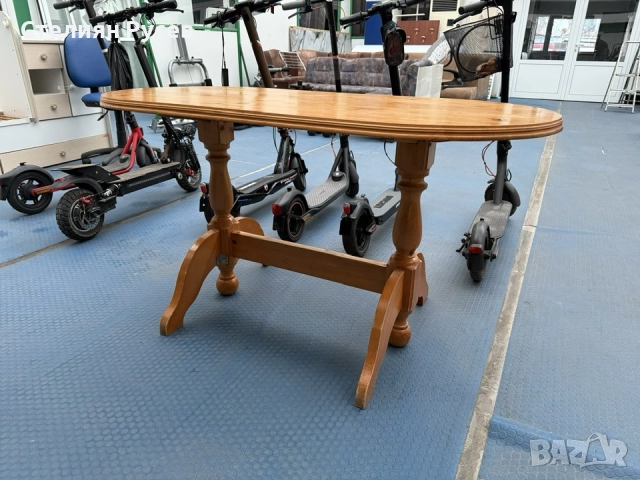 0312  ЧАМ дървена трапезна маса  68/138 см -цена 152лв или 77,72 евро d+ -НЕ СЕ разтяга  78см висока, снимка 3 - Маси - 52646403