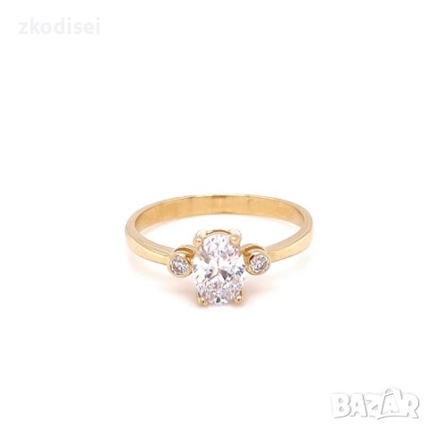 Златен дамски пръстен 2,22гр. размер:56 14кр. проба:585 модел:21868-1