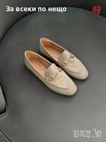 Gucci Дамски Ежедневни Обувки Тип Мокасини С Кристали🥿Дамски Обувки С Камъни Гучи-5 Цв. Код SEM-361, снимка 4 - Дамски ежедневни обувки - 55846677