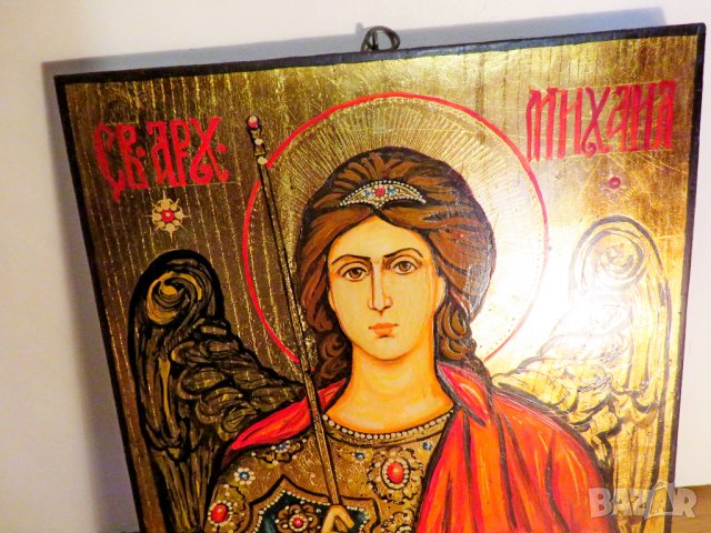 Старинна православна икона на  св. АРХАНГЕЛ МИХАИЛ - защитник икона за освещаване
