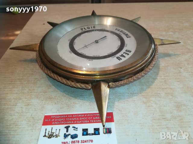немски барометър 31см мед/месинг 2301211914, снимка 12 - Колекции - 31530640