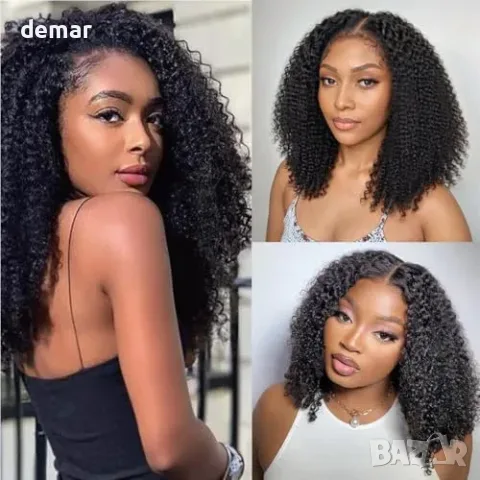 Къдрави екстеншъни от естествена коса Remy 50,8 см, 8 части с 20 клипса, черни, снимка 6 - Други стоки за дома - 56011794