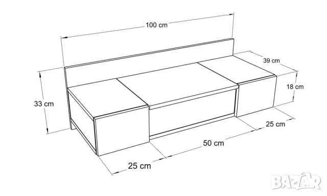 Тоалетка за стена, снимка 3 - Тоалетки - 48147391