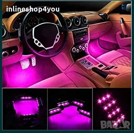 Автомобилно Цветно LED RGB осветление за автомобил кола с дистанционно, снимка 2 - Аксесоари и консумативи - 30462618