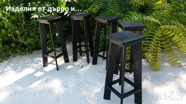 дървени бар столове , снимка 5 - Столове - 49295392