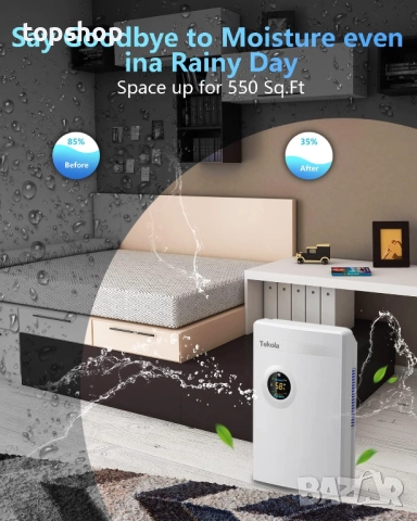 Нов влагоуловител, Влагоабсорбатор Tekola за 550 кв. фута влагоабсорбатор с висока влажност..., снимка 3 - Влагоабсорбатори и влагоуловители - 52725150