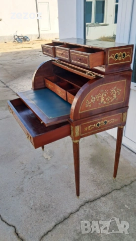 Ретро бюро цилиндрично, снимка 3 - Бюра - 53082826