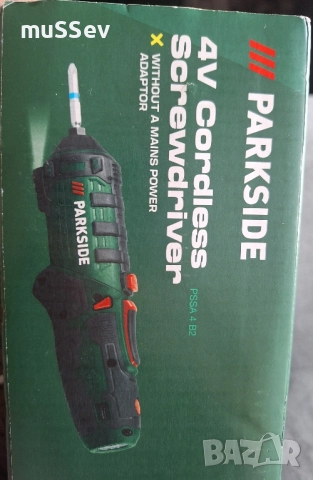 акумулаторна отвертка на Парксайд 4В Parkside PSSA 4V B2, снимка 9 - Отвертки - 51845303