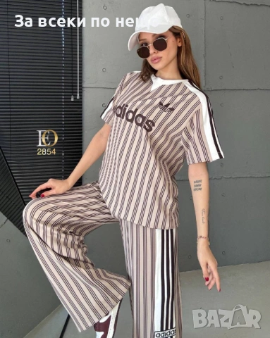 Adidas Дамски Спортен Комплект Тениска И Долнище🔝Дамски Спортен Екип Адидас Код SK1124, снимка 6 - Спортни екипи - 53896000