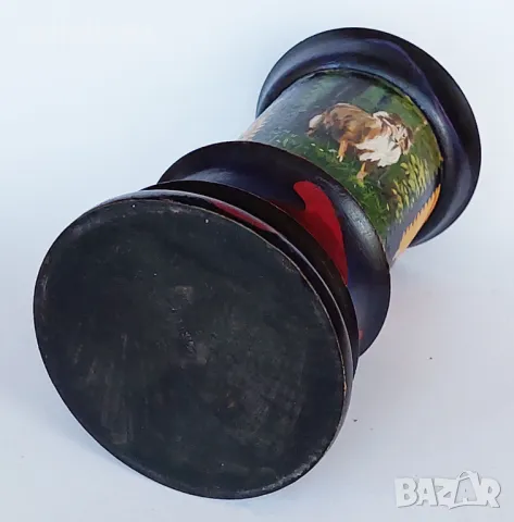 Старинна Руска ръчно рисувана с маслени бои дървена кутийка , снимка 7 - Антикварни и старинни предмети - 47751079