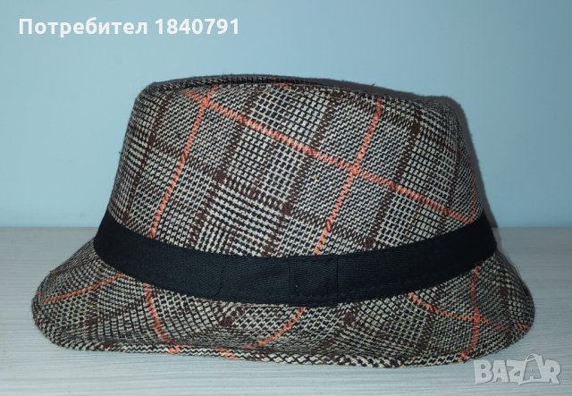Карирана шапка тип Трилби , снимка 2 - Шапки - 31632046
