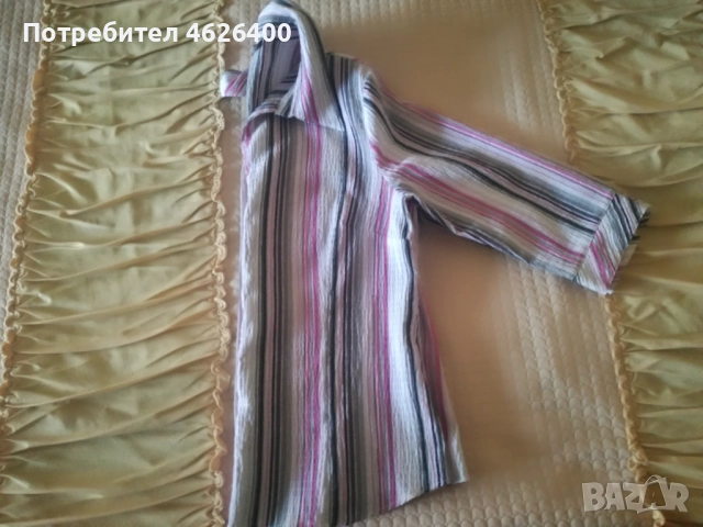 Продавам дамска риза с 3/4 ръкави от материята-крепон , снимка 3 - Ризи - 52106770