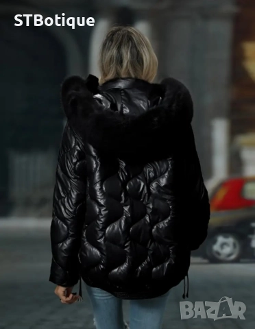 🧥 Дамско шикозно зимно яке с подвижна качулка | STBoutique ❄️, снимка 3 - Якета - 52013583