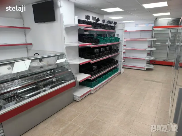 Метални стелажи - островни и крайстенни, Търговско оборудване НОВО, снимка 7 - Стелажи и щандове - 49451828