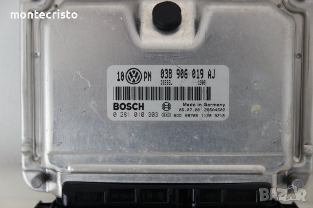 Моторен компютър ECU VW Passat B5 (1997-2000г.) 038 906 019 AJ / 038906019AJ / 0281010303, снимка 2 - Части - 44303356