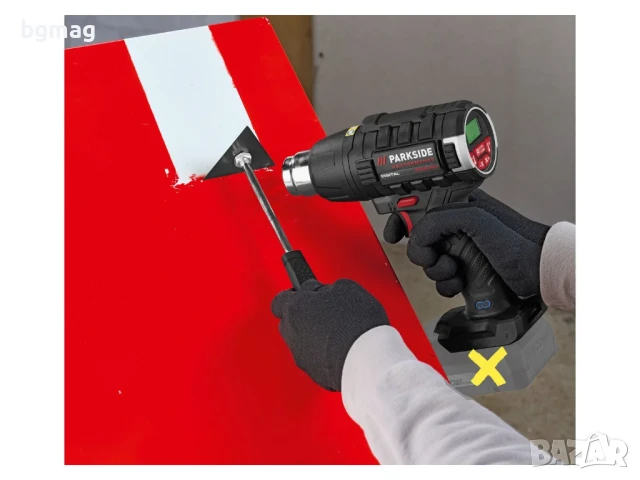 PARKSIDE PERFORMANCE PPHLGA 20-Li A2 20V акумулаторен пистолет за топъл въздух, снимка 8 - Други инструменти - 50505787
