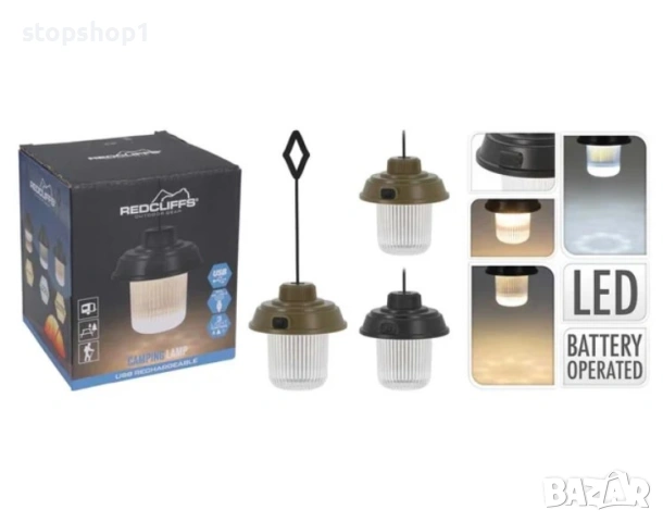 Къмпинг лампа с USB зареждаща се батерия
