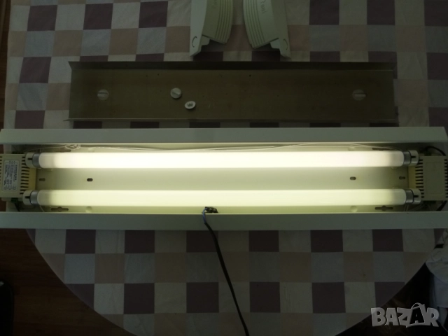 Неонова/луминисцентна лампа с две пури- 2х18W., снимка 5 - Лампи за стена - 52616419