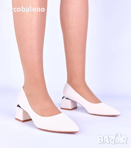 Дамски обувки на нисък ток със сребърни акценти от Vallisa, 3цвята , снимка 9 - Дамски ежедневни обувки - 52940579