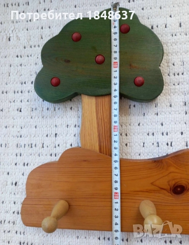 Дървена закачалка , снимка 4 - Декорация за дома - 51844047