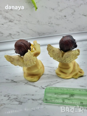 6538 Ретро декоративни ангелчета сувенири ангели фигурки, 2 бр, снимка 2 - Други стоки за дома - 53998001