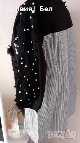 Блуза с перли , снимка 4 - Туники - 29337958