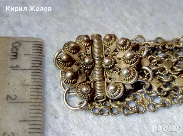 Стара ВЪЗРОЖДЕНСКА ФИЛИГРАННА ГРИВНА с ЩИФТ СРЕБРО ВИСОКА ПРОБА УНИКАЛНА КУЮМДЖИЙСКА ИЗРАБОТКА 48795, снимка 8 - Антикварни и старинни предмети - 48476681