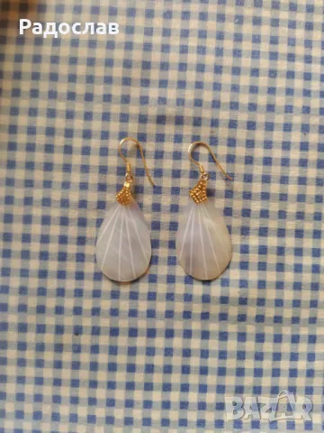 нови обеци със седеф