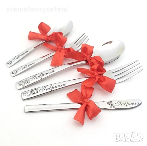 Гравирани детски прибори/ лъжица, снимка 3 - Прибори, съдове, шишета и биберони - 31144254