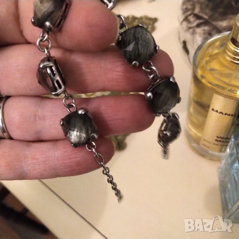 Сребърна гривна с фасетиран лабрадорит  НАМАЛЕНИЕ , снимка 3 - Гривни - 36886936