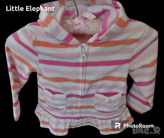 Суитчер полар за 3-4 год мом райе бяло,розово,оранжево и розово,Англия/нов