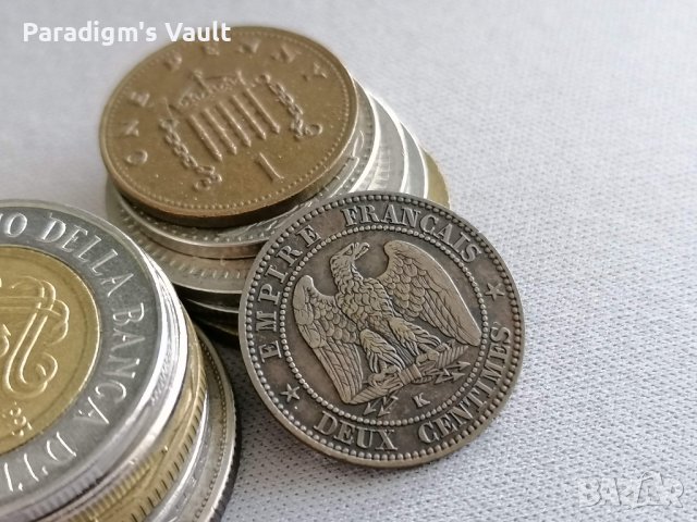 Mонета - Франция - 2 сентима (Наполеон III) | 1862г., снимка 1 - Нумизматика и бонистика - 42294981