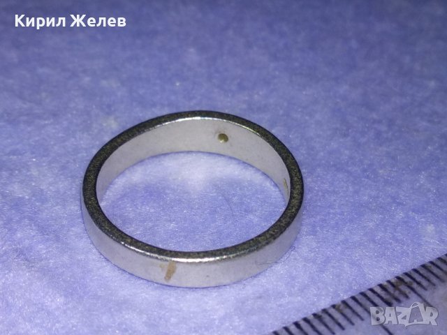 СТАР ДИАМАНТЕН СРЕБЪРЕН ВИНТИДЖ АРТ ПРЪСТЕН СРЕБРО 925 Тип ХАЛКА БИЖУТЕРСКА ИЗРАБОТКА 39896, снимка 12 - Пръстени - 42615146