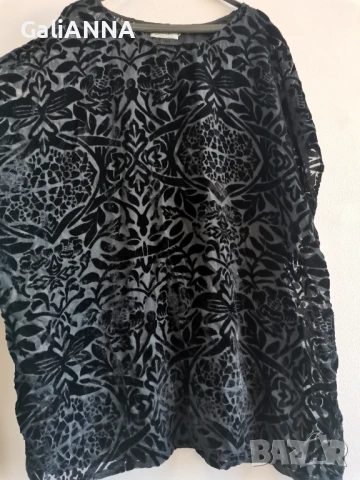 СТРАХОТНА ТУНИКА ТЮЛ И КАДИФЕ 3XL-5XL, снимка 3 - Туники - 50926778