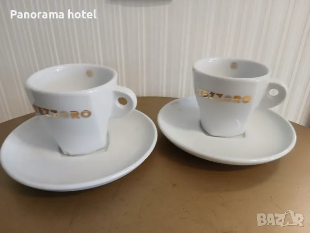 италианска дизайнерска чаша с чинийка за кафе TEZZORO, снимка 3 - Чаши - 50028540