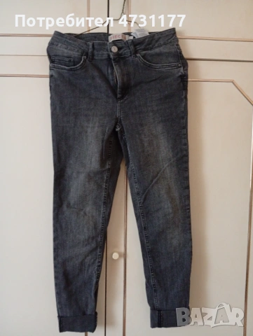 Дамски тъмно сиви дънки, снимка 2 - Дънки - 53925081