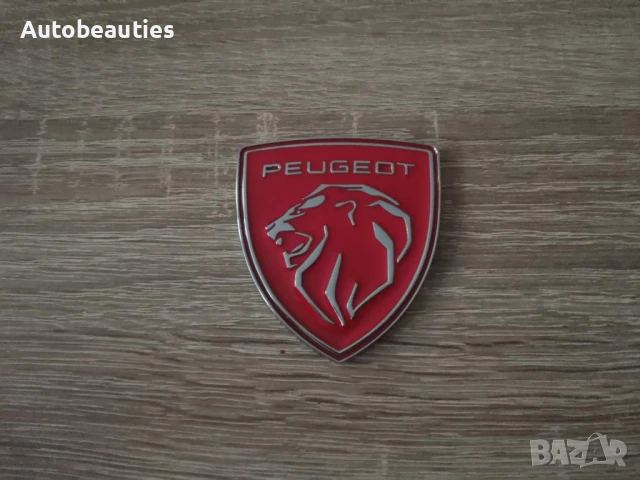 металнa емблема Peugeot червено със сребристо, снимка 4 - Аксесоари и консумативи - 51211581