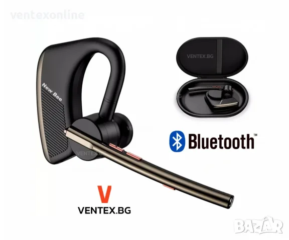 Безжична Bluetooth 5.2 Handsfree блутут слушалка за телефон 24 часа