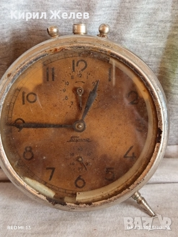 Рядък механичен будилник РОДИНА уникат за КОЛЕКЦИОНЕРИ 43681